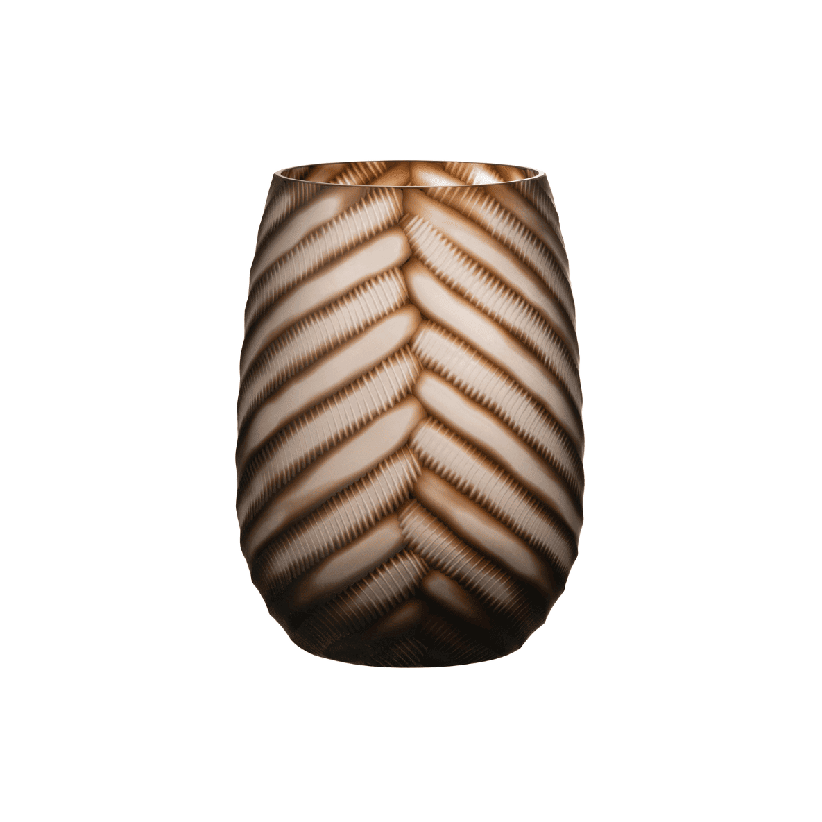 Braune Vase J-Line Glas