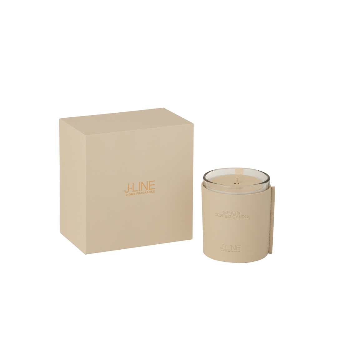 Duftkerze beige j_line Geschenk