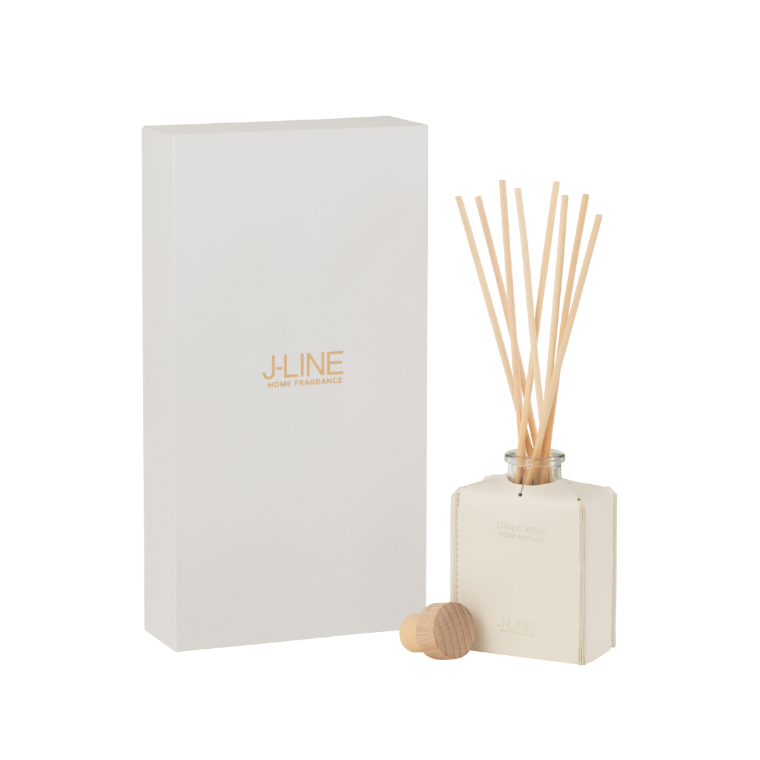 Diffuser wit 100 ml J-Line bloemen