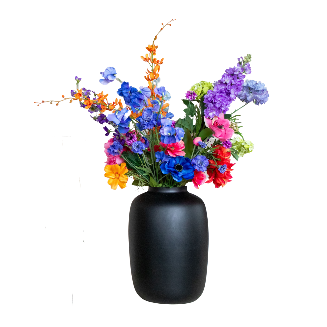 zijden bont boeket flowerbomb bloemen