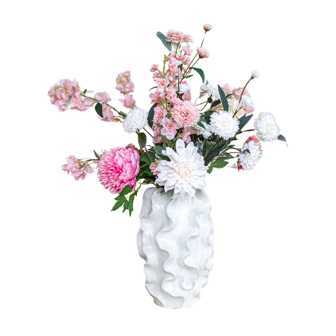 zijden bloemen boeket forever pink