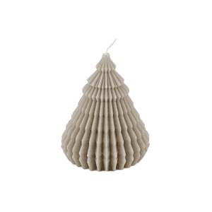 kerstboom kaars taupe