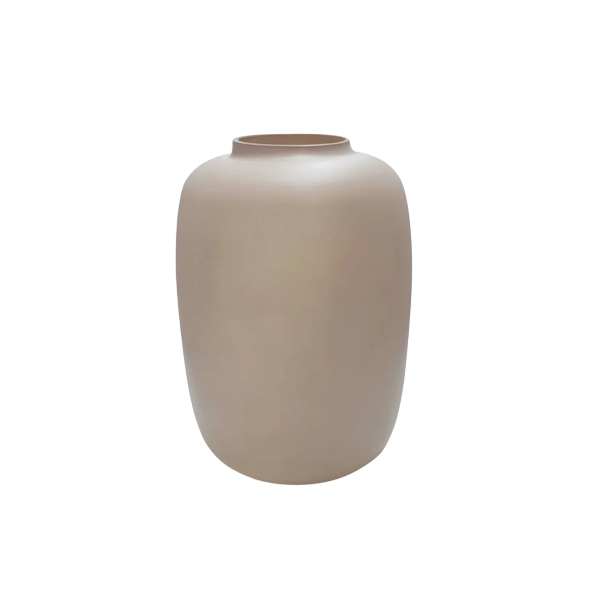 Vase matt beige S