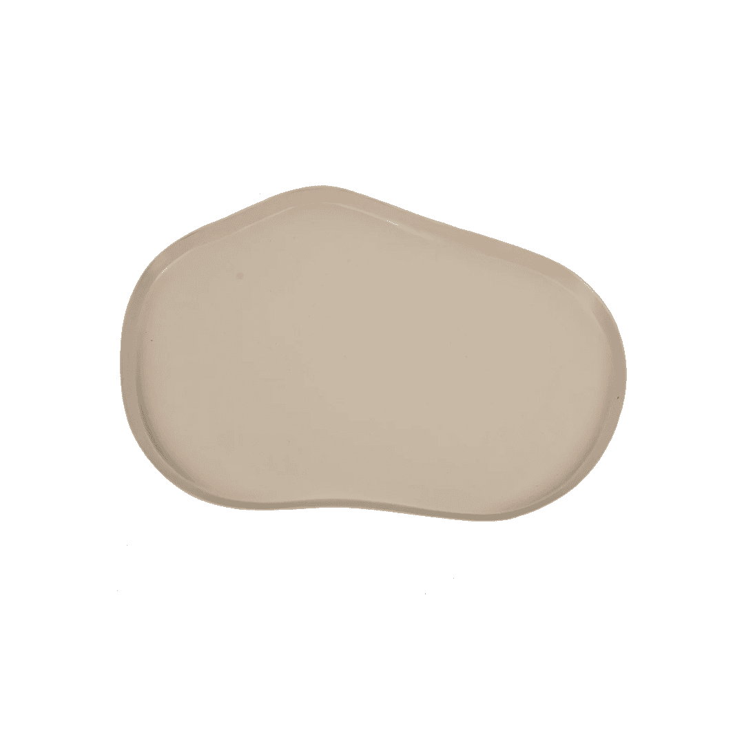 dieblad in een organische vorm in een zand kleur (beige sand)