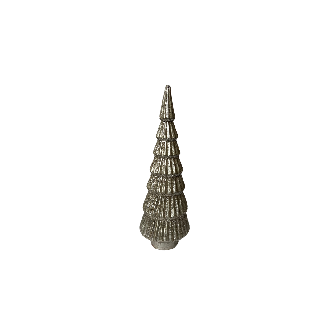 Ornament kerstboom sparkle champagne beige