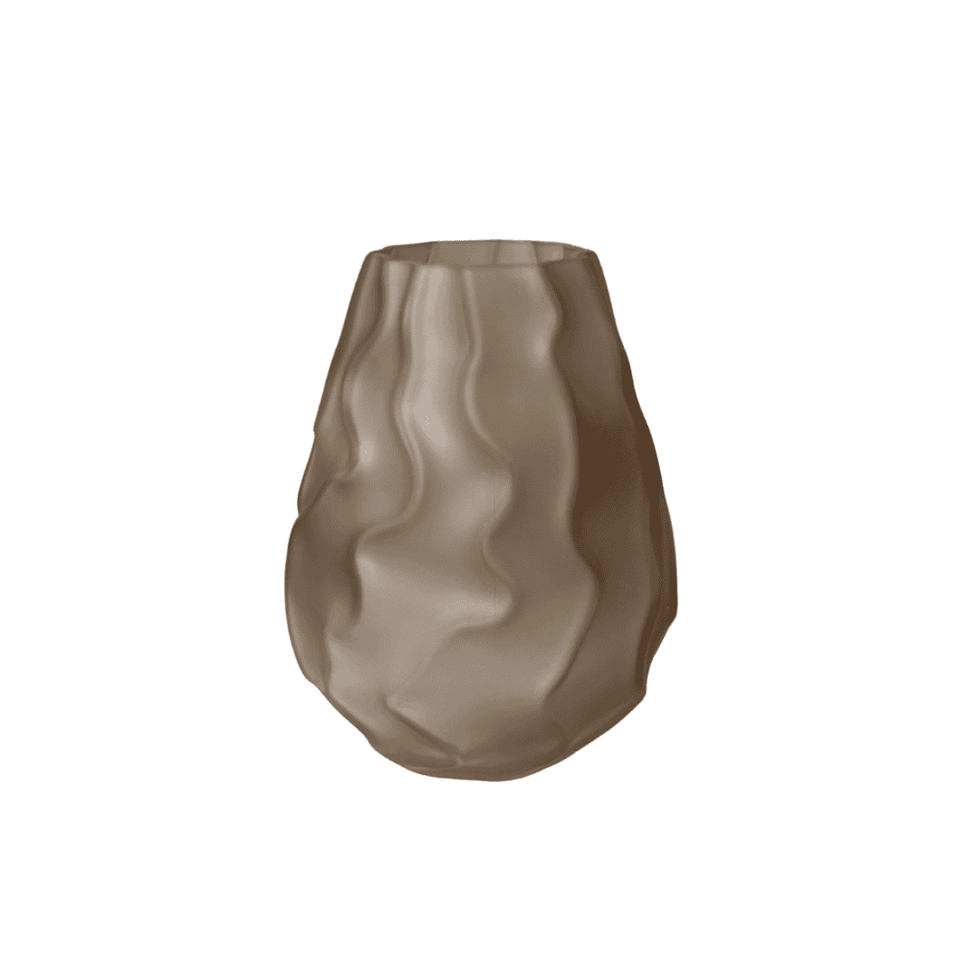 Vase Bio beige taupe M