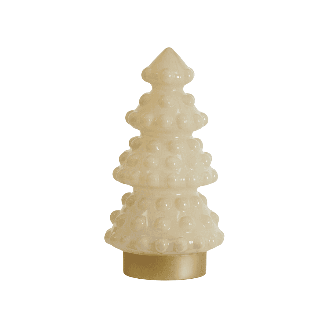 kerstboom lamp light&living in wit beige met bollen