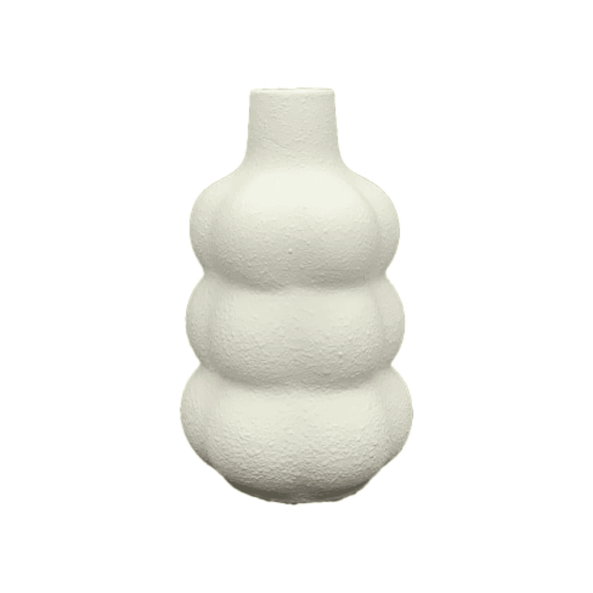 Zwiebelvase in weiß-beige