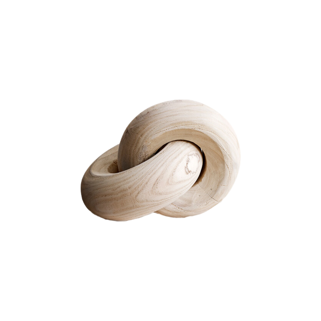 ornament knot knoop hout wit